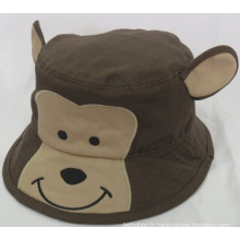 Monkey Animal Shape Kids Bucket Hat Bouchon Cap Capuchon Tissé (WB-080147)